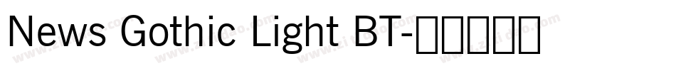 News Gothic Light BT字体转换